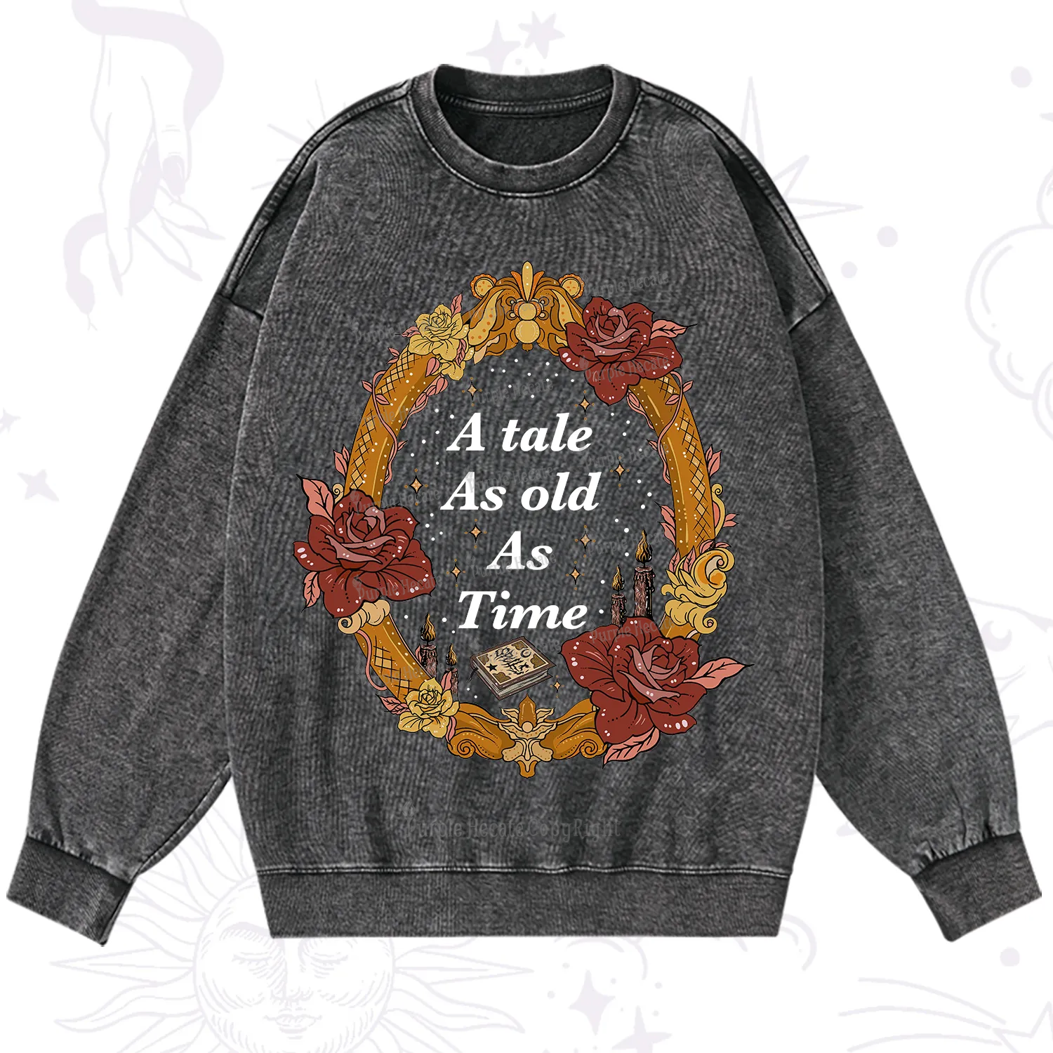 Purplehecate A Tale As Old As Time Washed Sweatshirt