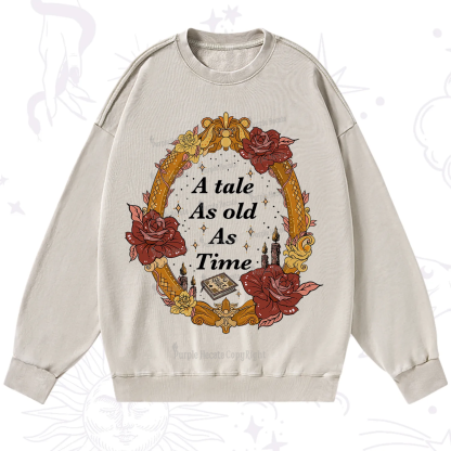 Purplehecate A Tale As Old As Time Washed Sweatshirt