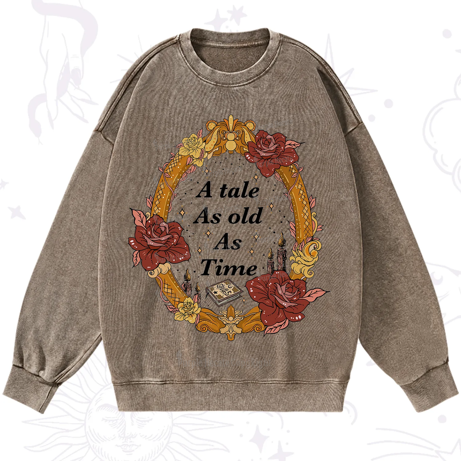 Purplehecate A Tale As Old As Time Washed Sweatshirt