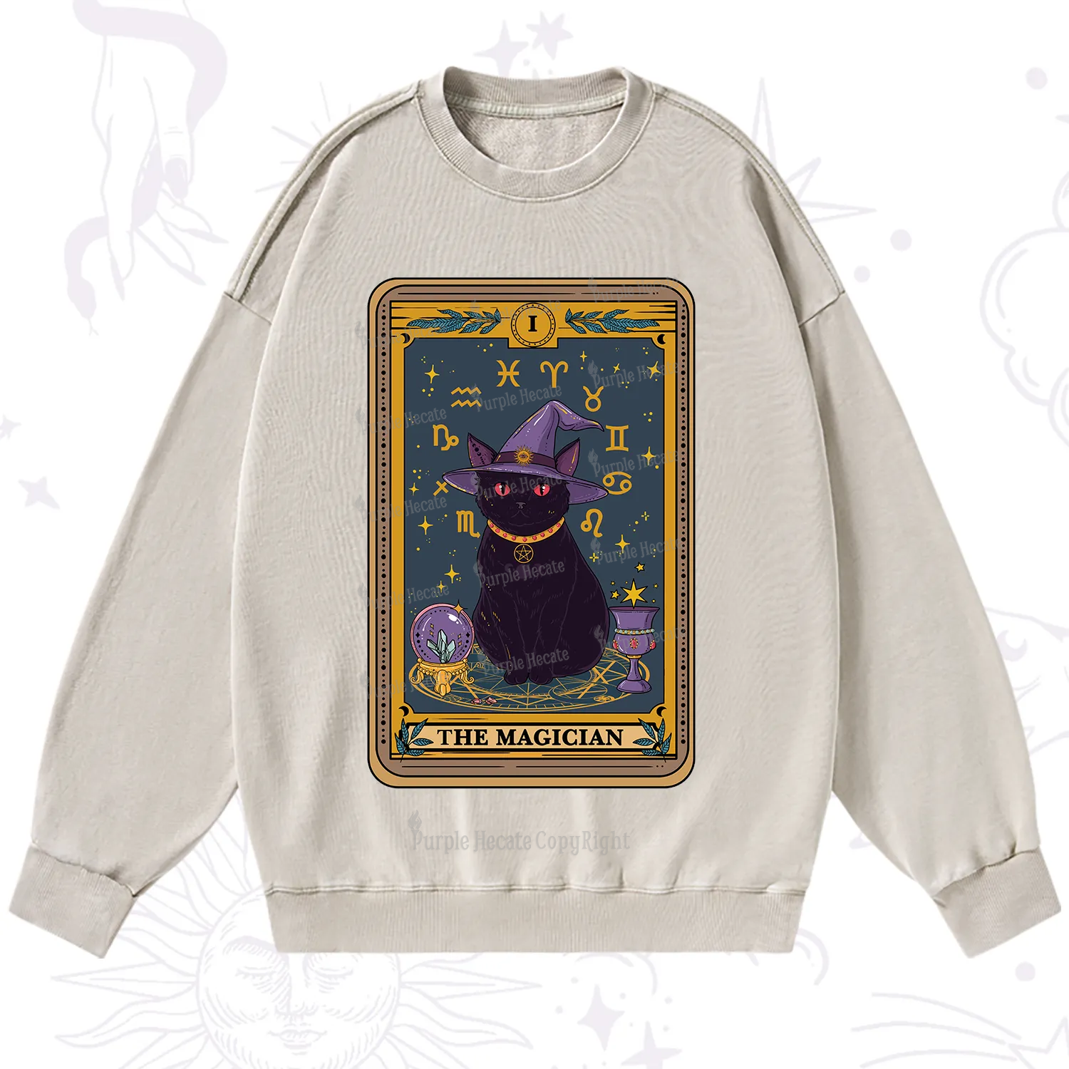Purplehecate The Magician Tarot Washed Sweatshirt