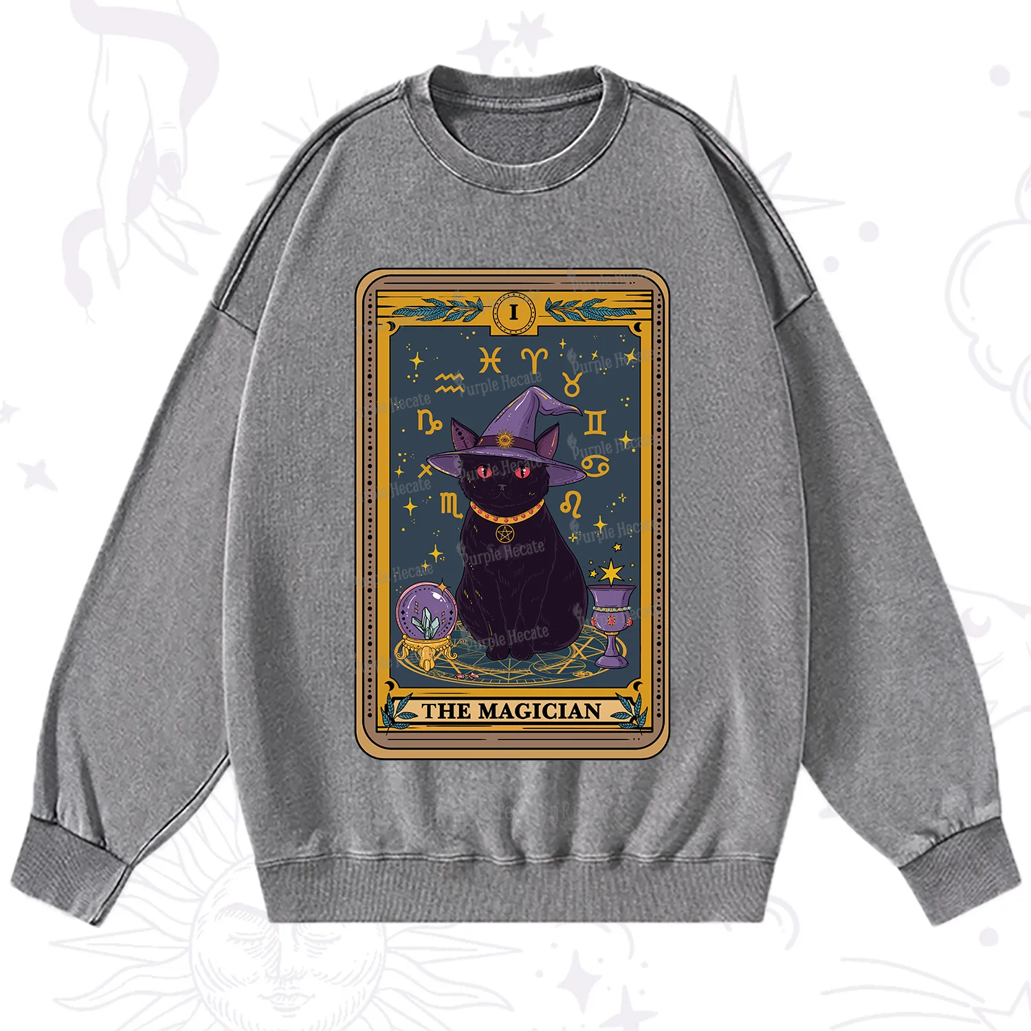 Purplehecate The Magician Tarot Washed Sweatshirt