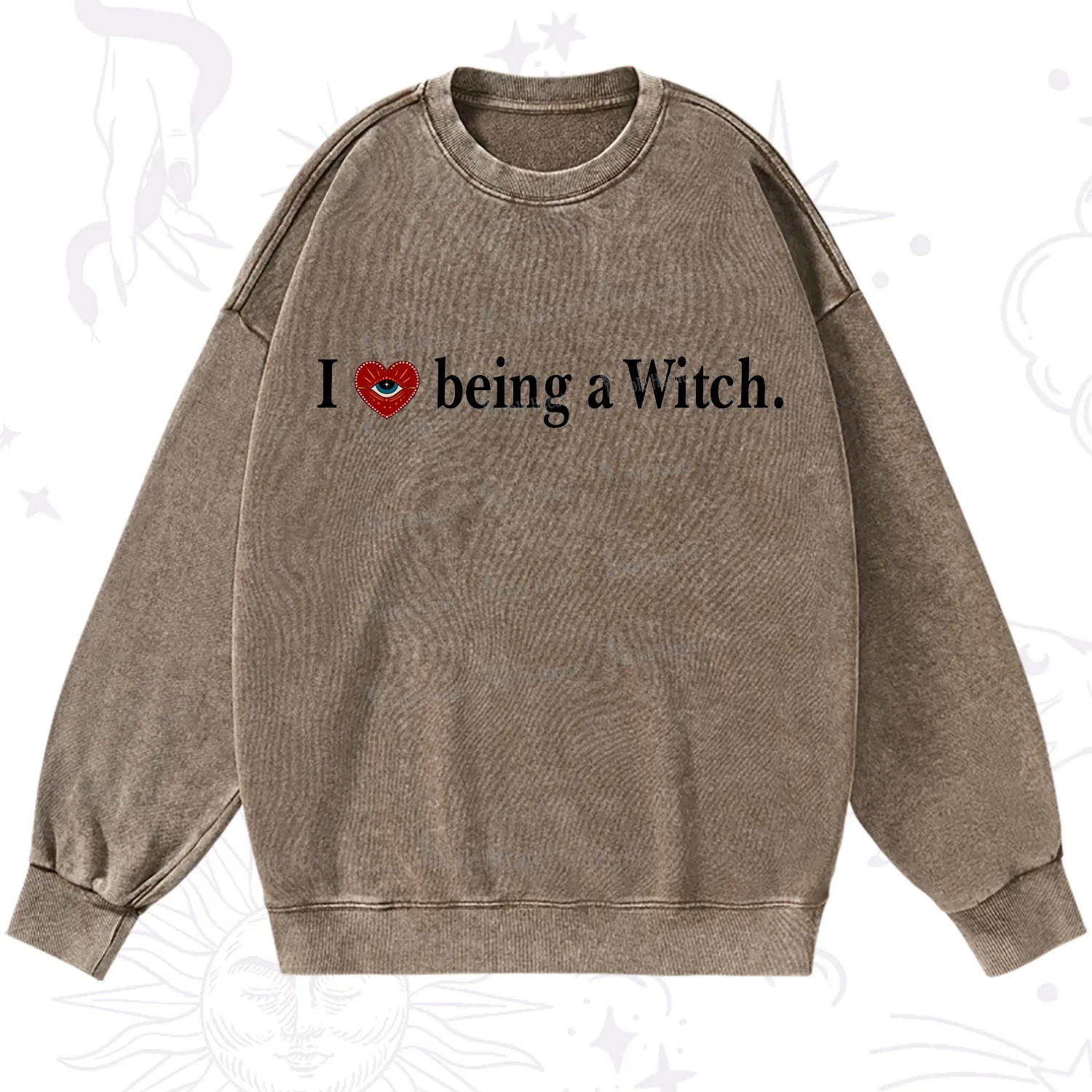 Purplehecate I Being A Witch Washed Sweatshirt