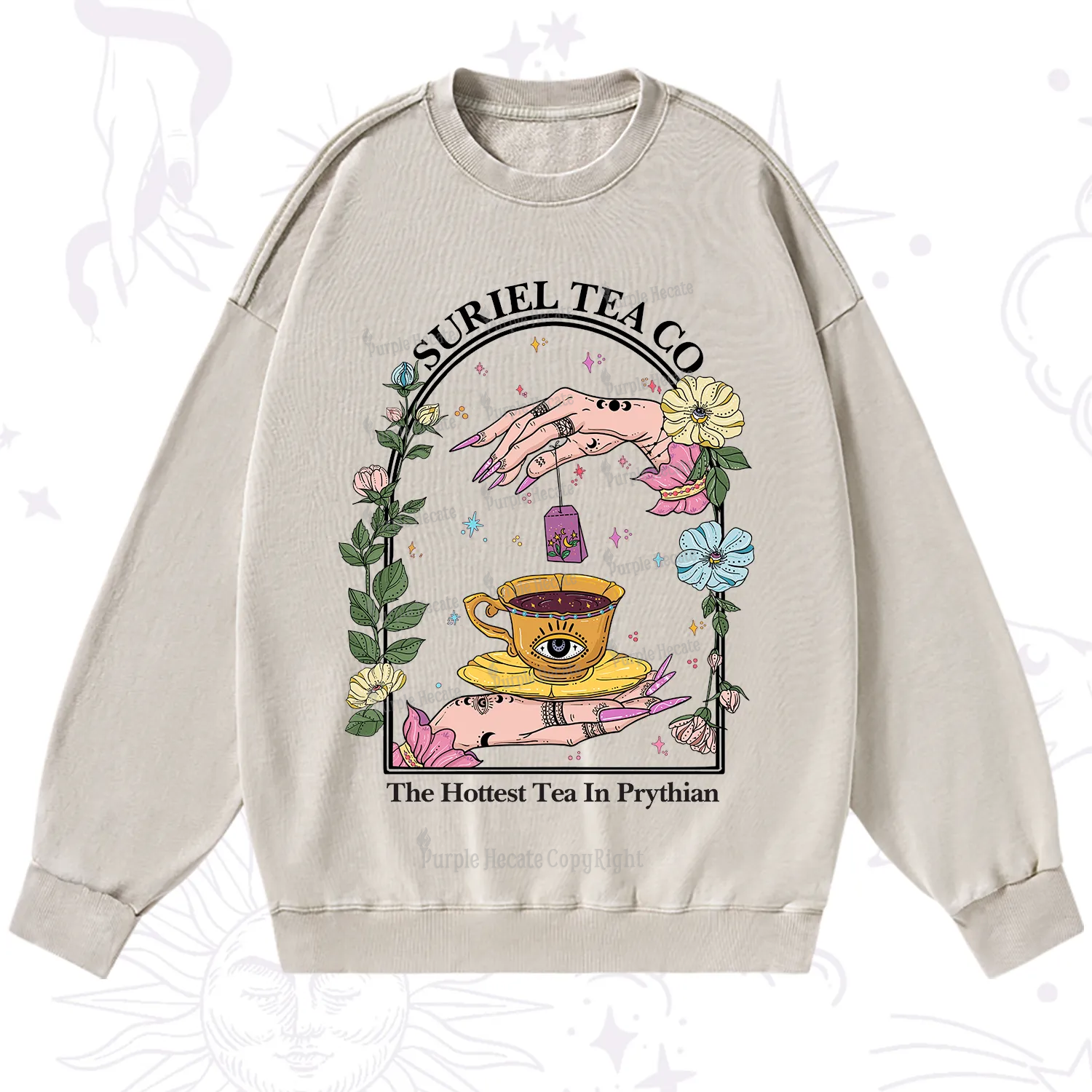 Purplehecate The Hottest Tea in Prythian Washed Sweatshirt