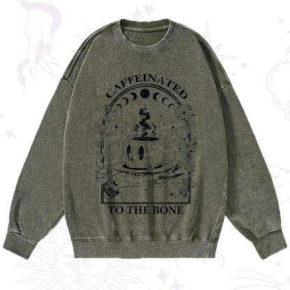Purplehecate Caffeinated To The Bone Washed Sweatshirt