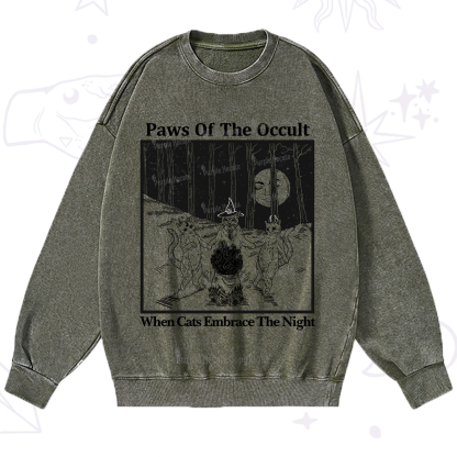 Purplehecate Witchy Cats Washed Sweatshirt