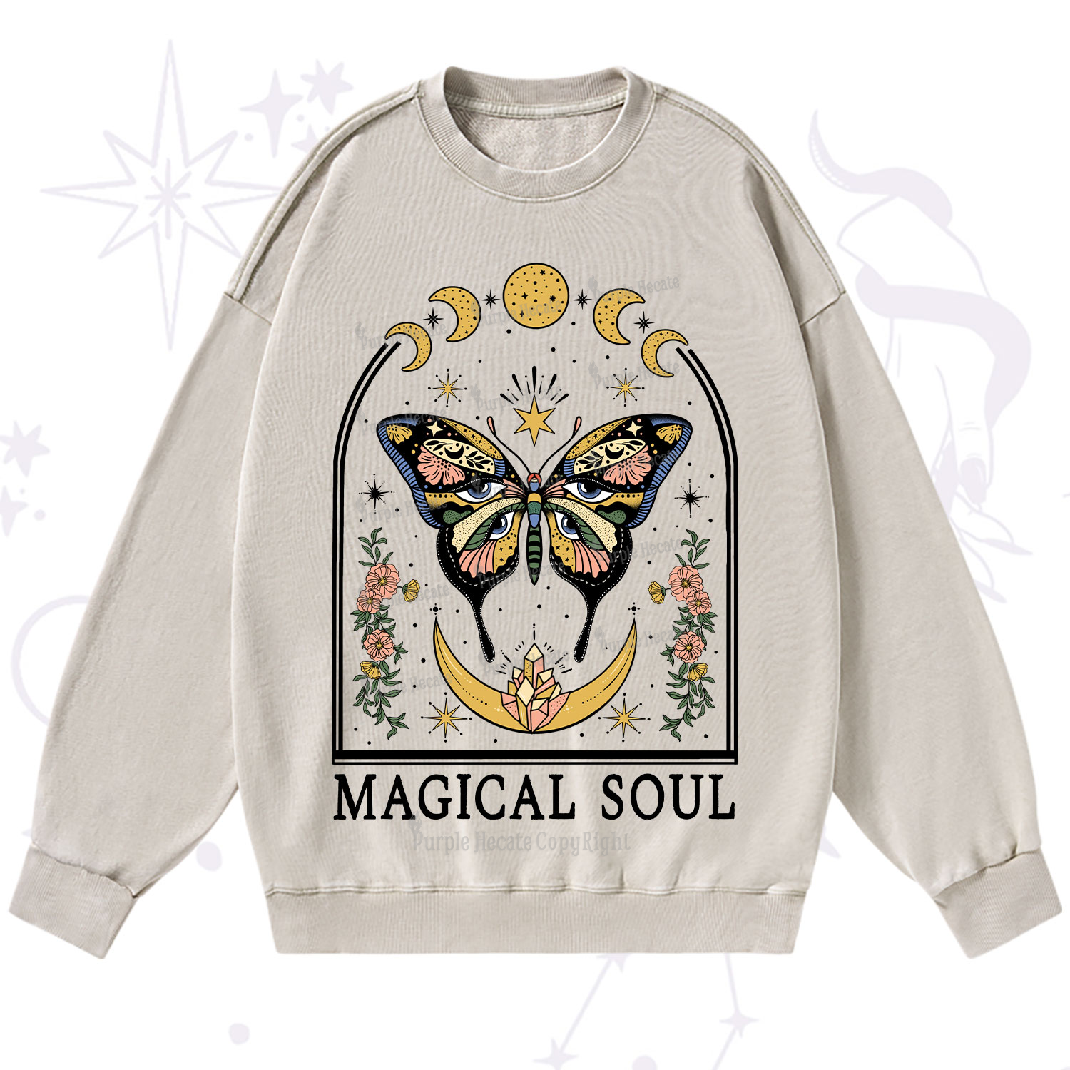 Purplehecate Magical Soul Washed Sweatshirt