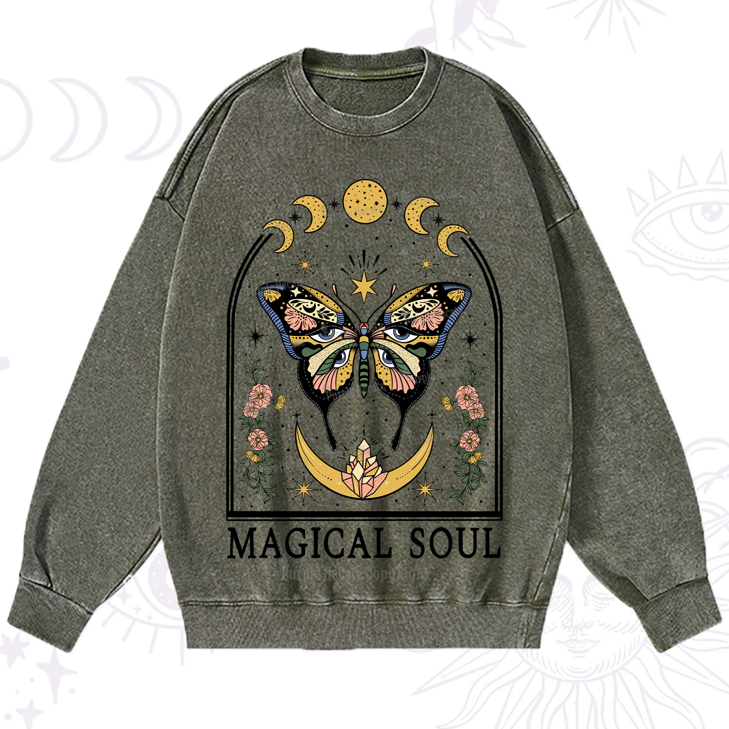 Purplehecate Magical Soul Washed Sweatshirt