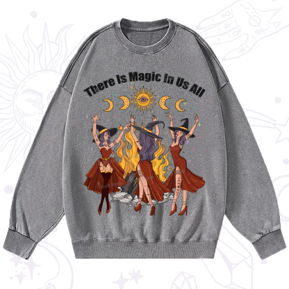 Purplehecate There Is Magic In Us All Washed Sweatshirt