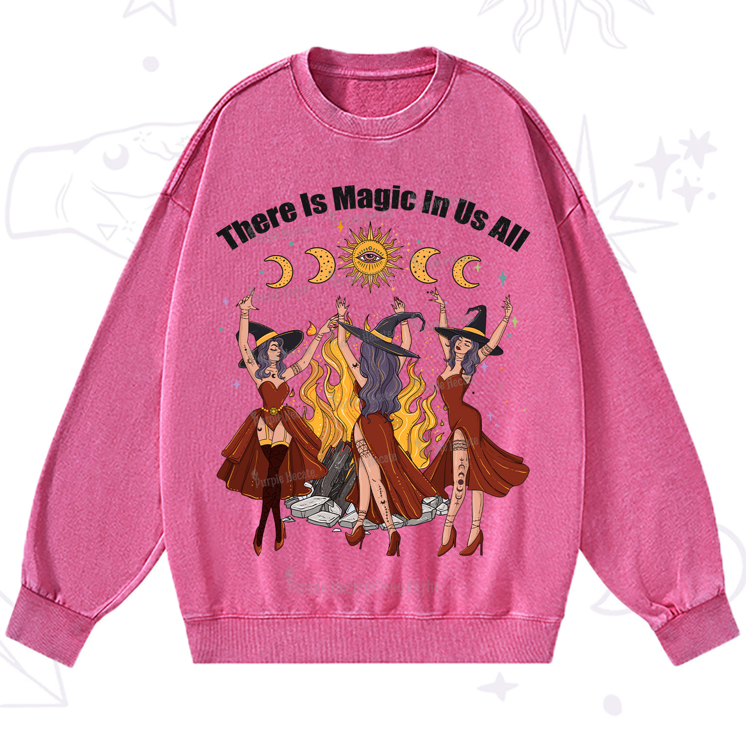Purplehecate There Is Magic In Us All Washed Sweatshirt
