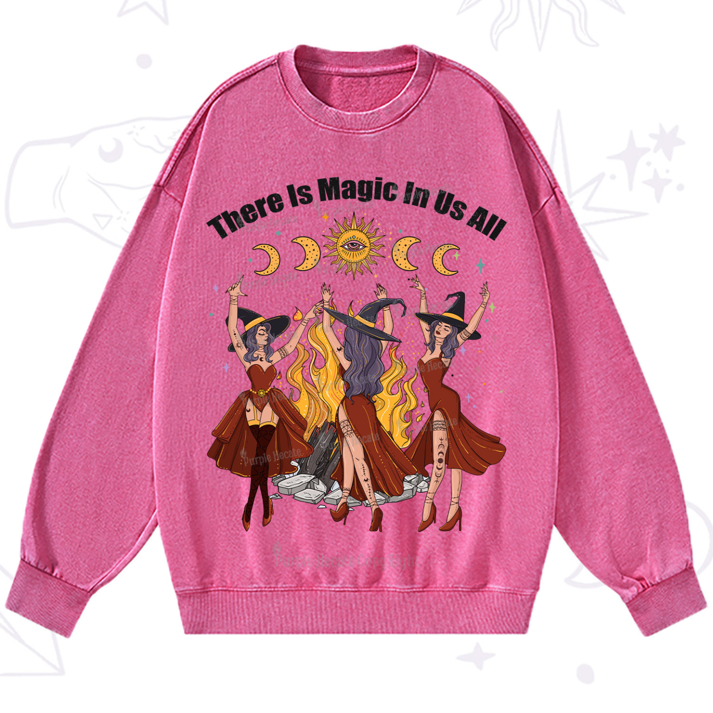 Purplehecate There Is Magic In Us All Washed Sweatshirt