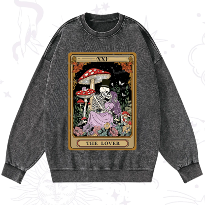 Purplehecate The Vintage Lover Tarot Washed Sweatshirt