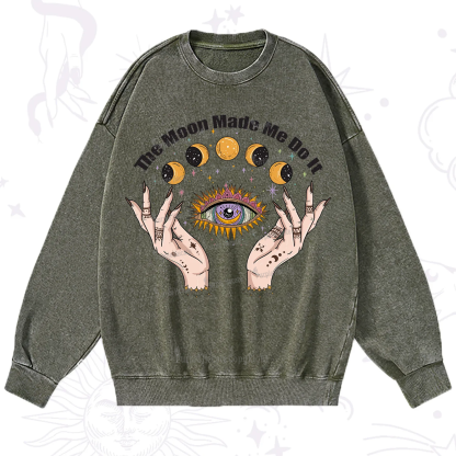 Purplehecate The Moon Made Me Do It Washed Sweatshirt