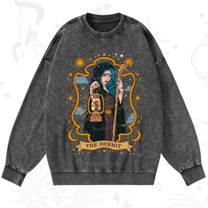 Purplehecate The Hermit Goddess Washed Sweatshirt