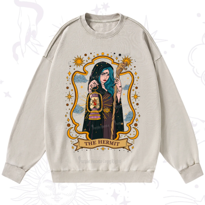Purplehecate The Hermit Goddess Washed Sweatshirt