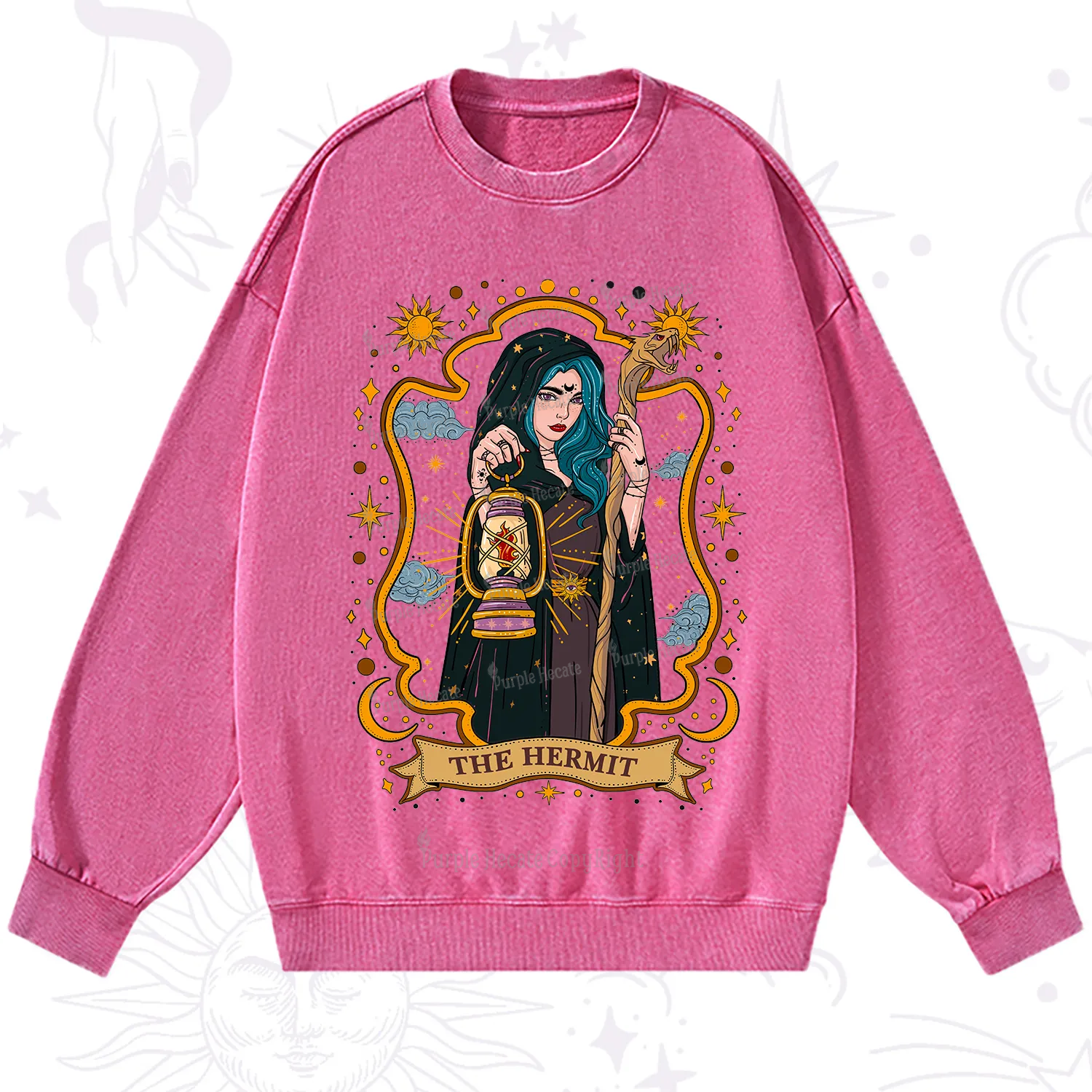 Purplehecate The Hermit Goddess Washed Sweatshirt