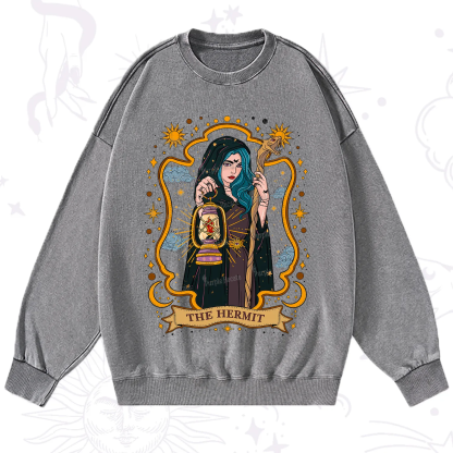 Purplehecate The Hermit Goddess Washed Sweatshirt