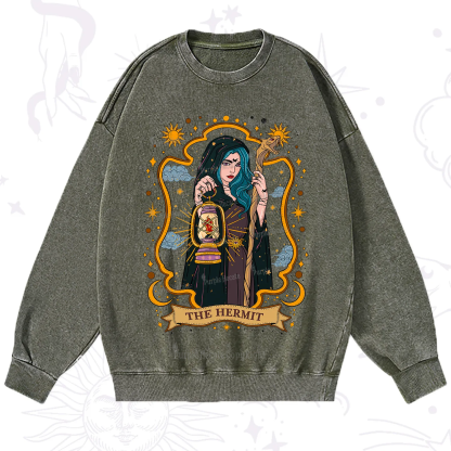 Purplehecate The Hermit Goddess Washed Sweatshirt