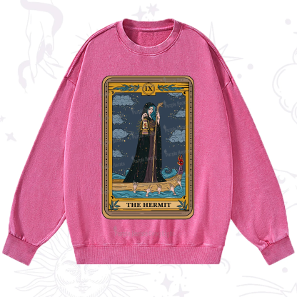 Purplehecate The Hermit Goddess Tarot Washed Sweatshirt