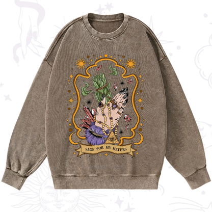 Purplehecate Sage For My Haters Washed Sweatshirt