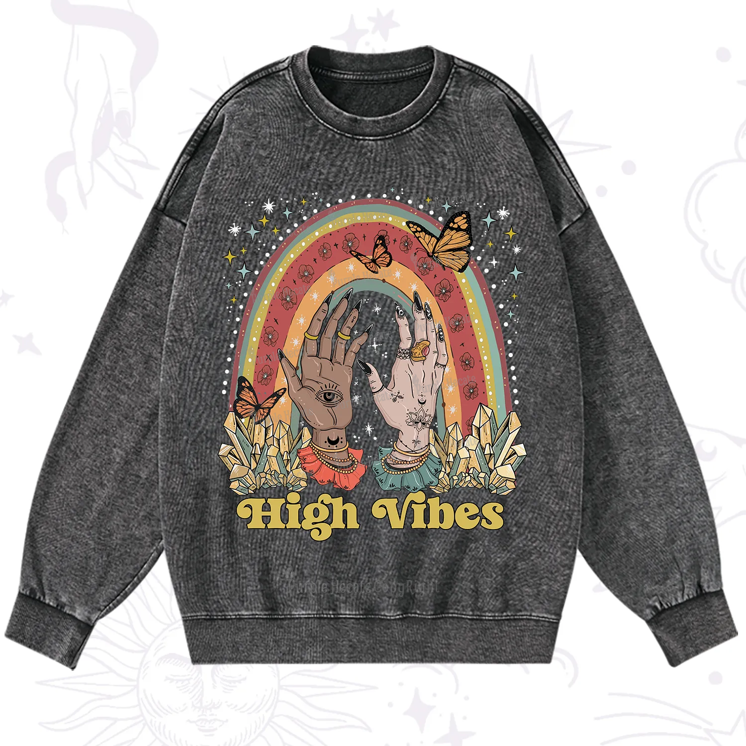 Purplehecate High Vibes Washed Sweatshirt