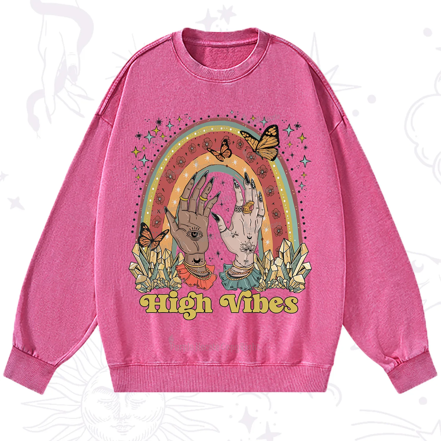 Purplehecate High Vibes Washed Sweatshirt