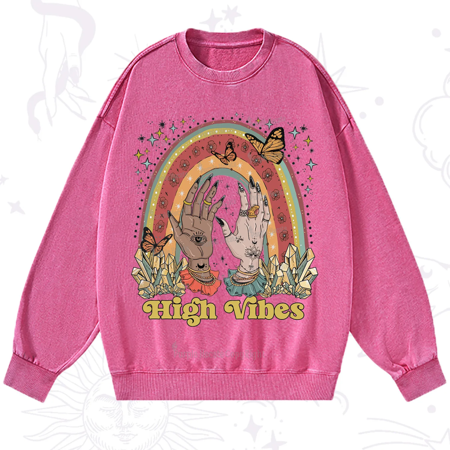 Purplehecate High Vibes Washed Sweatshirt
