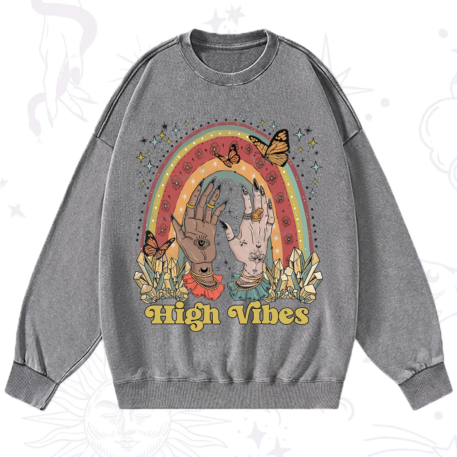 Purplehecate High Vibes Washed Sweatshirt