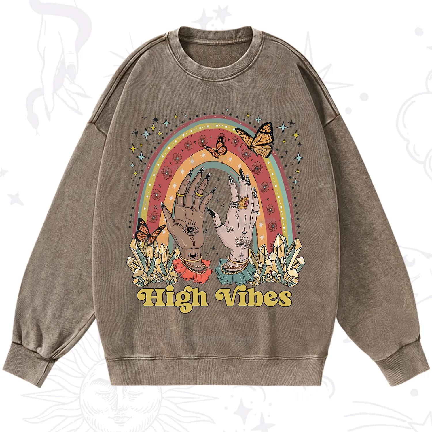 Purplehecate High Vibes Washed Sweatshirt