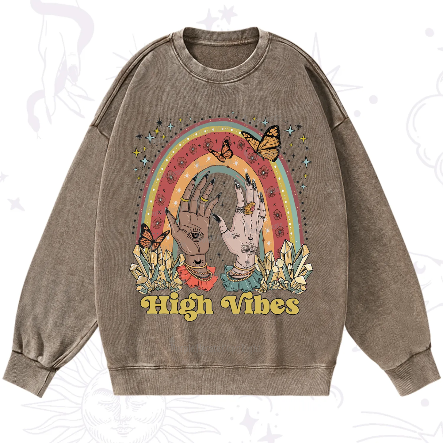 Purplehecate High Vibes Washed Sweatshirt