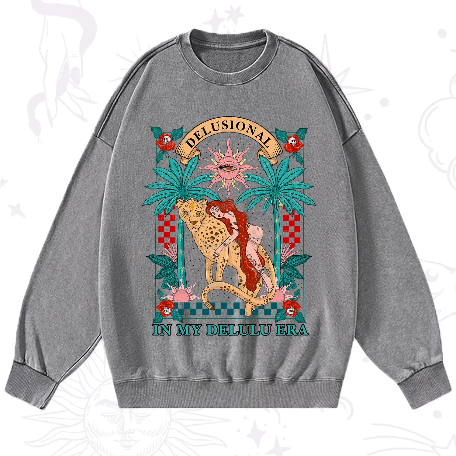 Purplehecate In My Delulu Era Washed Sweatshirt