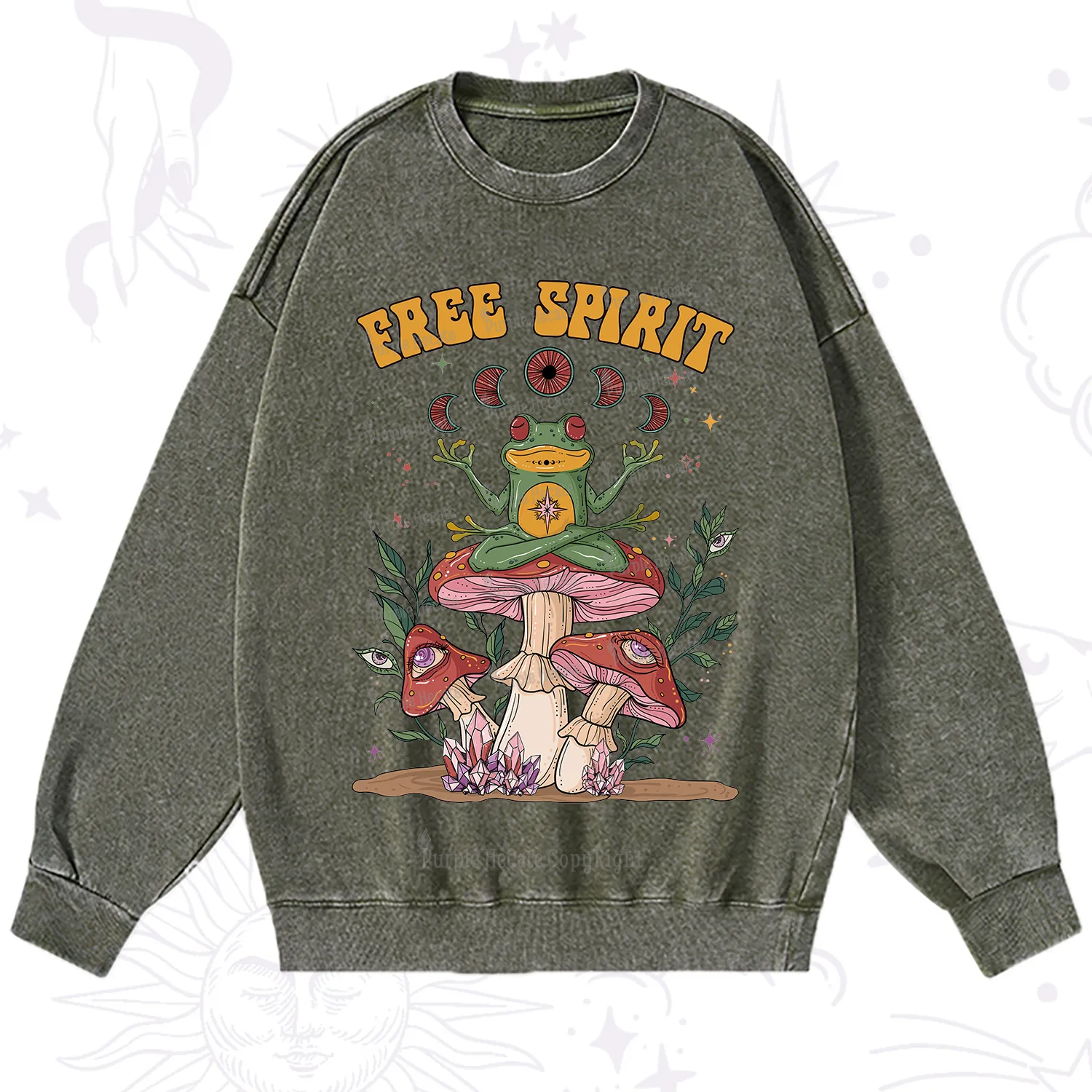 Purplehecate Free Spirit Washed Sweatshirt