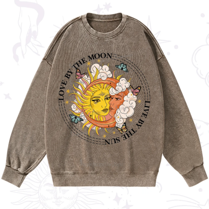 Purplehecate Live By The Sun Love By The Moon Washed Sweatshirt