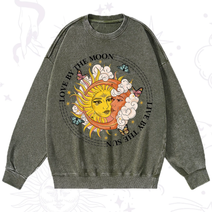 Purplehecate Live By The Sun Love By The Moon Washed Sweatshirt