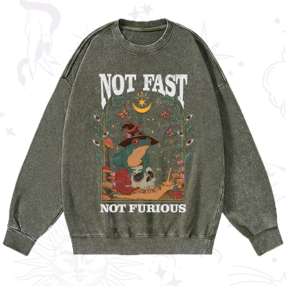 Purplehecate Not Fast Not Furious Washed Sweatshirt