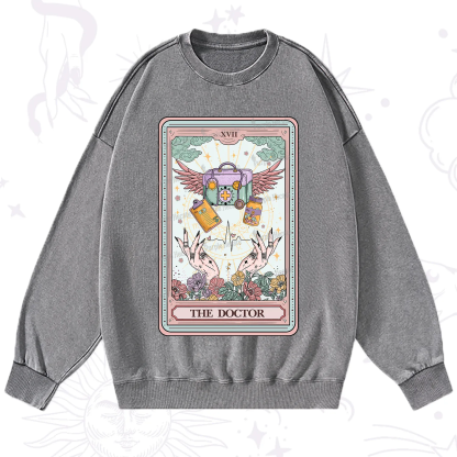 Purplehecate The Doctor Tarot Washed Sweatshirt