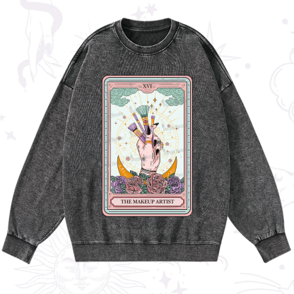 Purplehecate The Makeup Artist Life Tarot Washed Sweatshirt