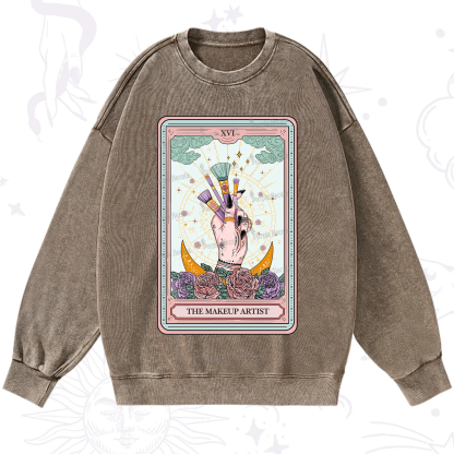 Purplehecate The Makeup Artist Life Tarot Washed Sweatshirt