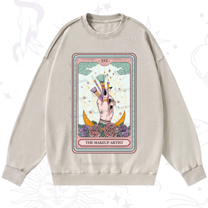 Purplehecate The Makeup Artist Life Tarot Washed Sweatshirt