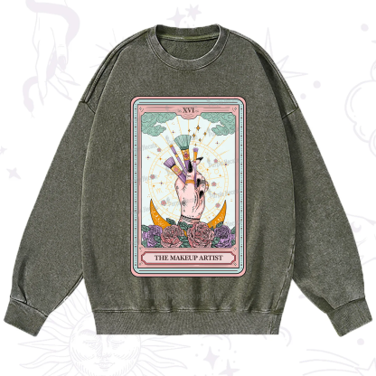 Purplehecate The Makeup Artist Life Tarot Washed Sweatshirt