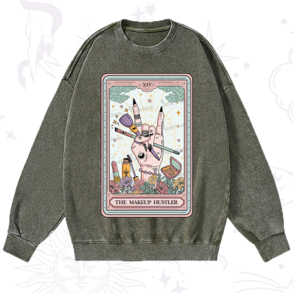 Purplehecate The Makeup Hustler Tarot Washed Sweatshirt