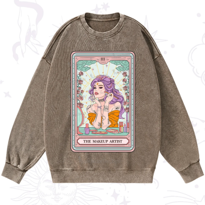 Purplehecate The Makeup Artist Tarot Washed Sweatshirt