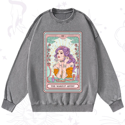 Purplehecate The Makeup Artist Tarot Washed Sweatshirt