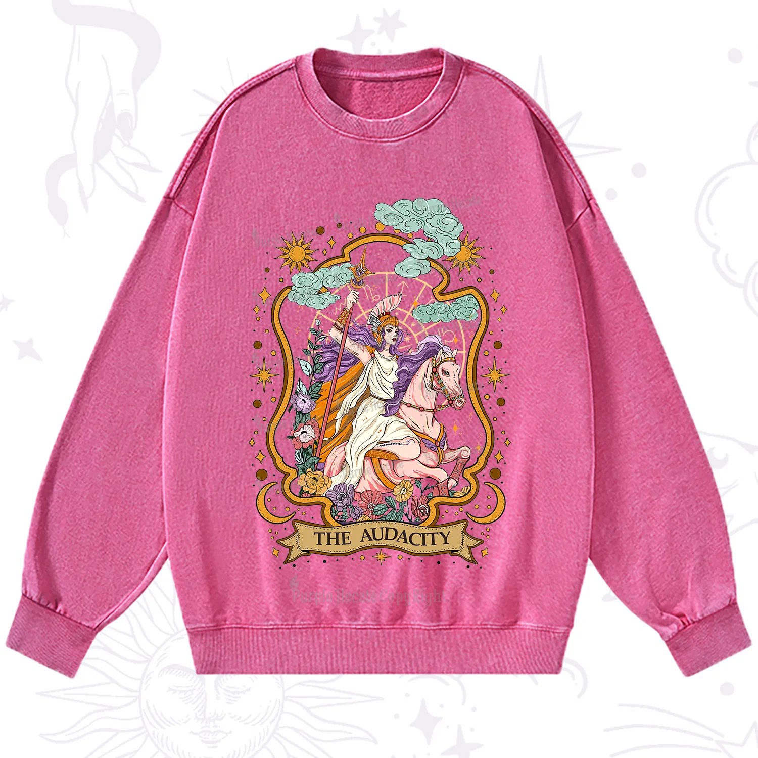 Purplehecate The Audacity Goddess Washed Sweatshirt