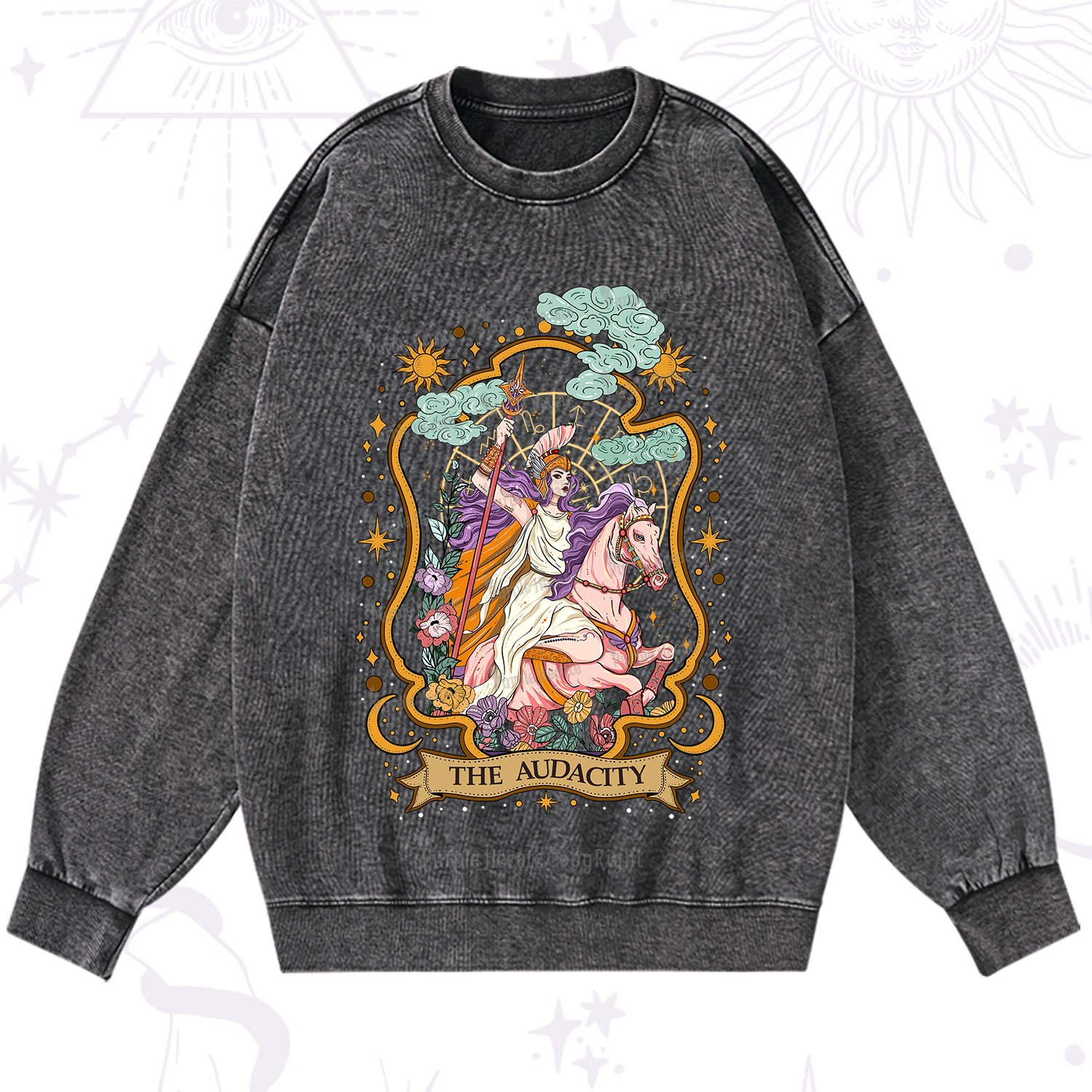 Purplehecate The Audacity Goddess Washed Sweatshirt