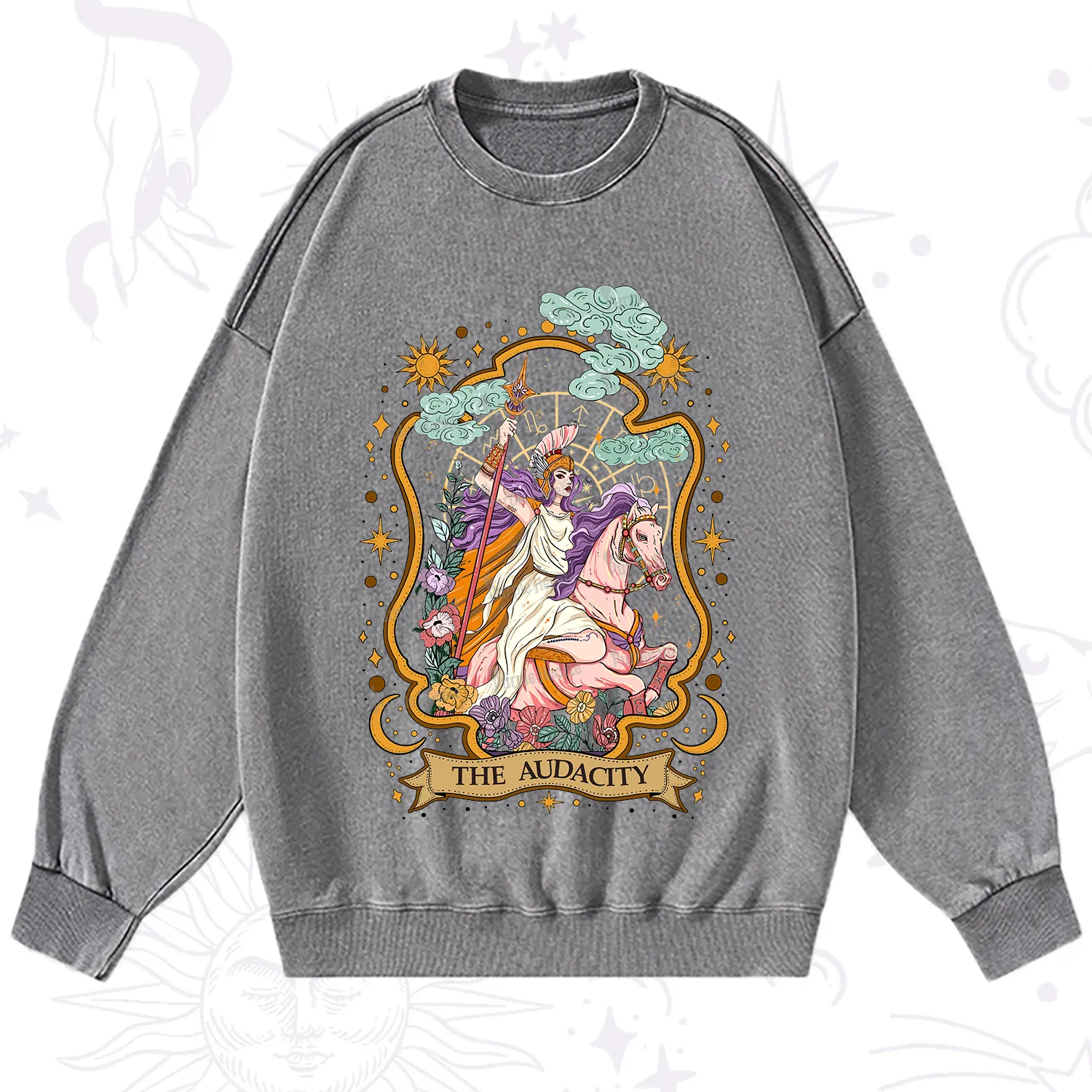 Purplehecate The Audacity Goddess Washed Sweatshirt