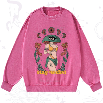 Purplehecate Stay Weird Washed Sweatshirt