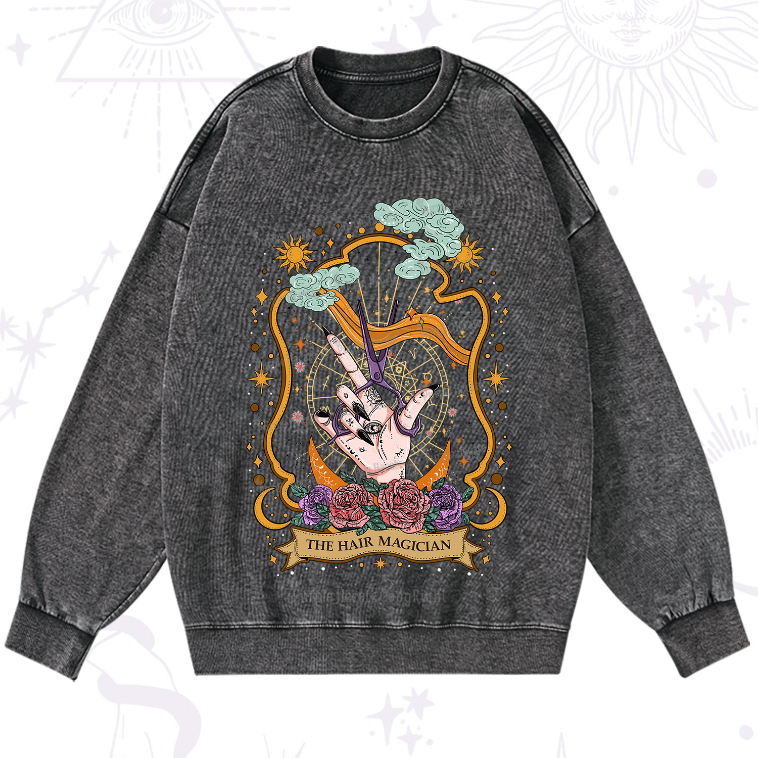 Purplehecate The Hair Magician Washed Sweatshirt