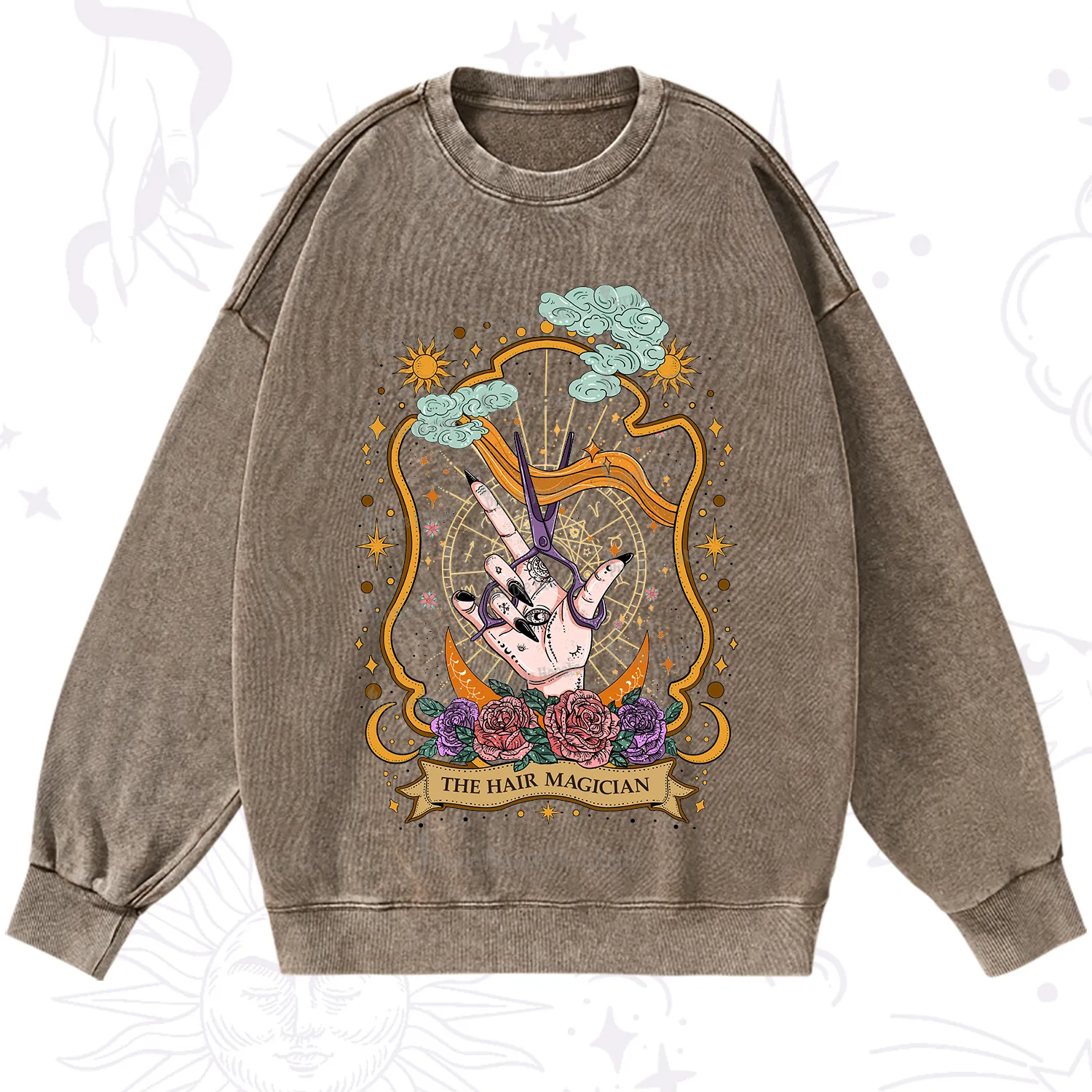 Purplehecate The Hair Magician Washed Sweatshirt