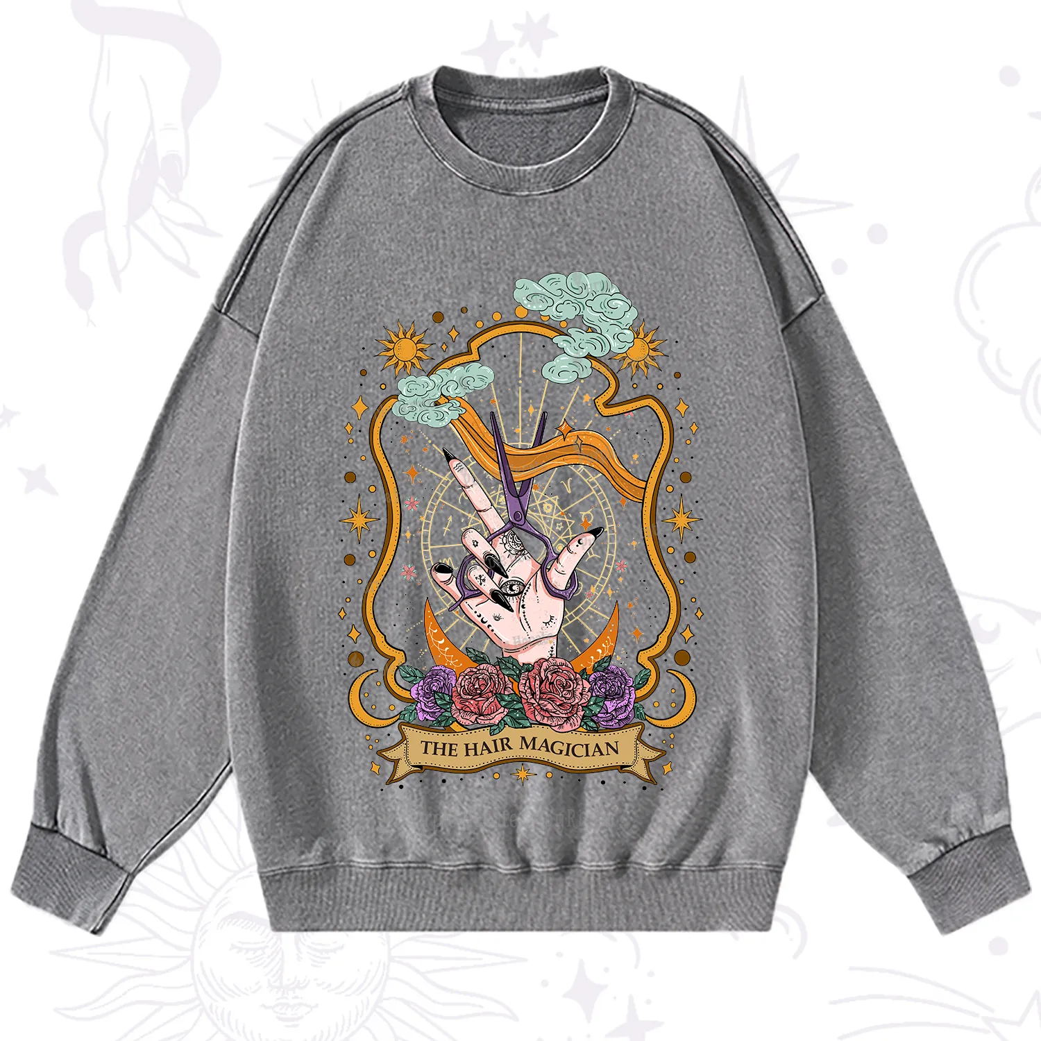 Purplehecate The Hair Magician Washed Sweatshirt