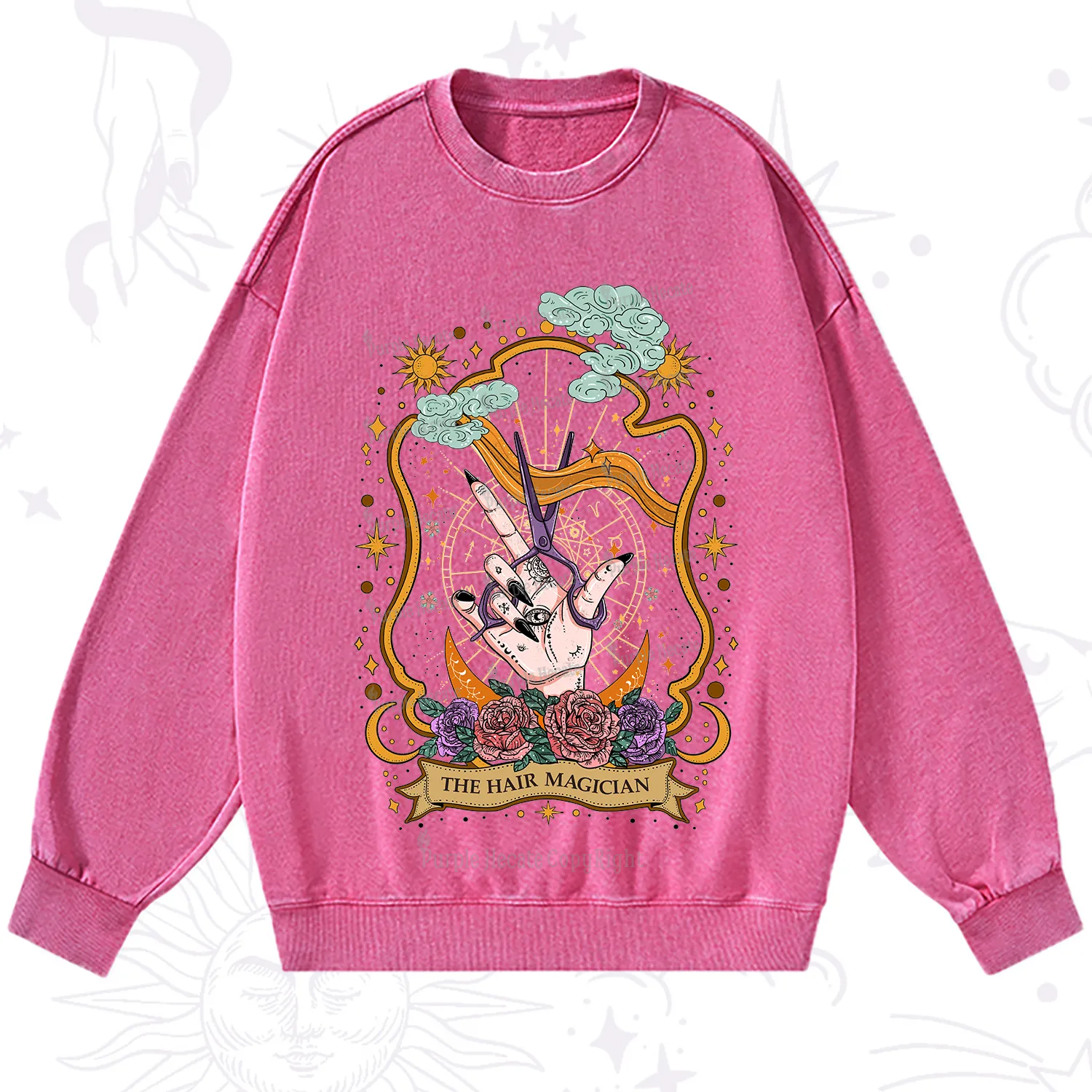 Purplehecate The Hair Magician Washed Sweatshirt